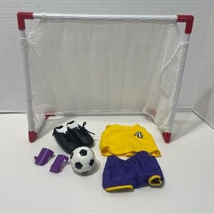 OUR GENERATION 18” doll Soccer lot outfit ball and net, fits American girl dolls